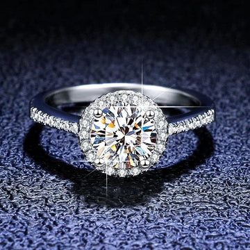 New 100% Real Moissanite Ring D Colour VVS1 Pass Diamond Test Adjustable S925 Silver GRA Certificate Wedding Rings